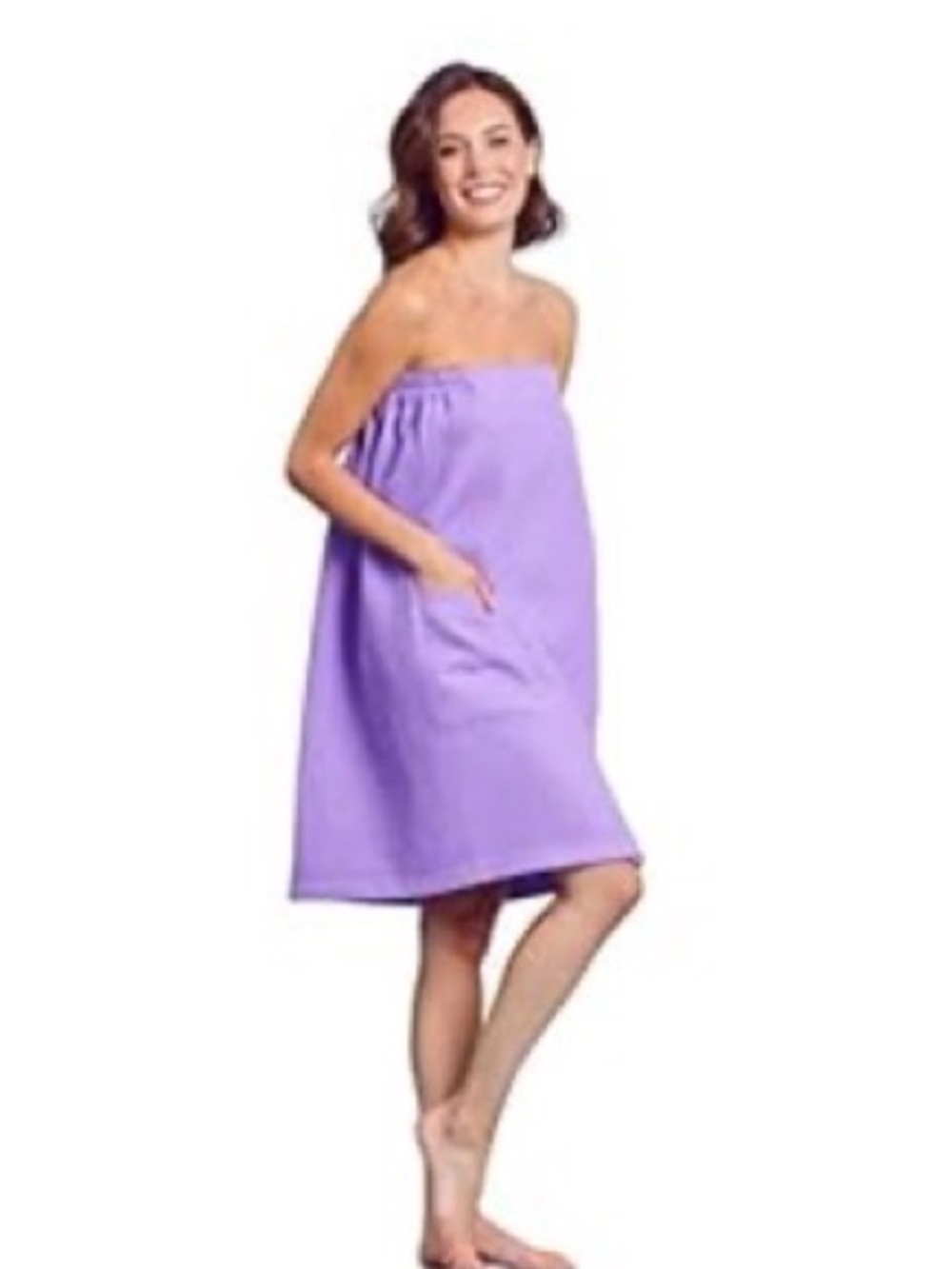 Ladies Purple VelcrowTowel Wrap